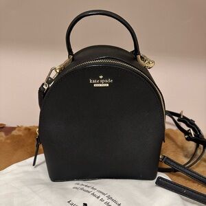 Kate Spade Mini Backpack - Black Leather